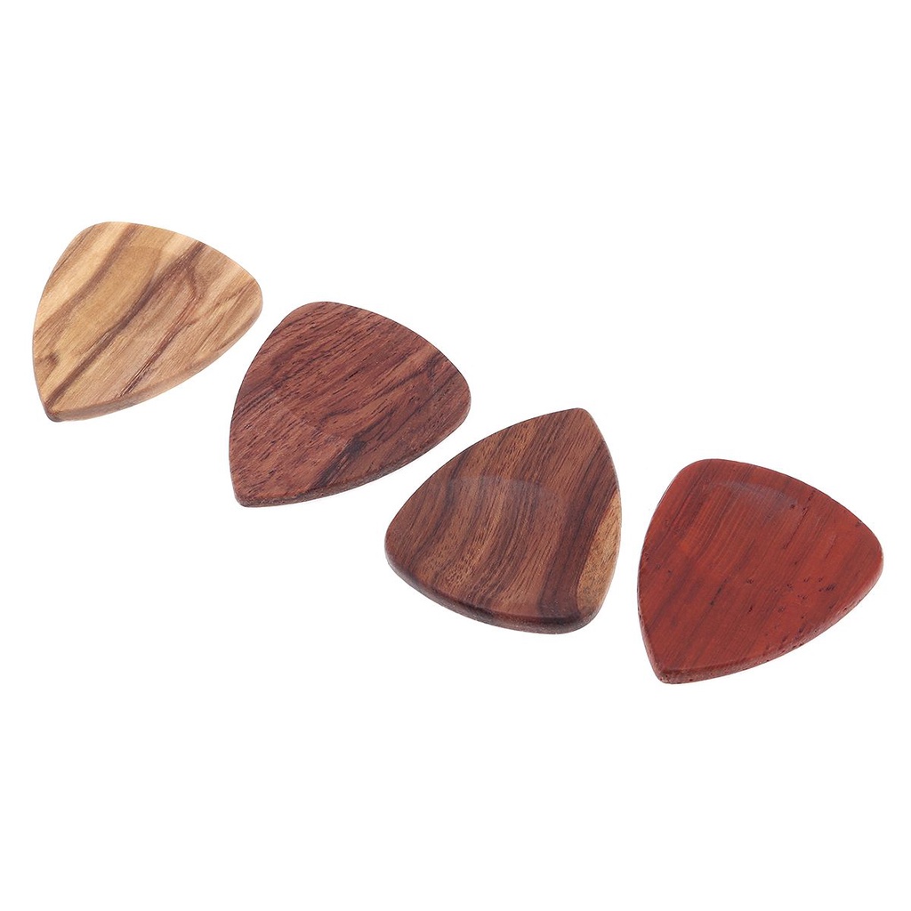 4 Pcs Pick Plectrum Senar Gitar Akustik Bass Elektrik Ukulele Bahan Kayu