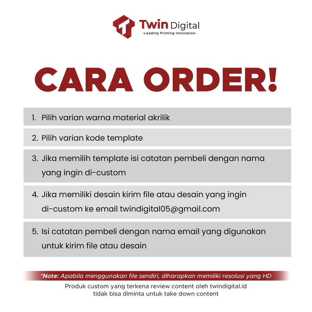 

rtc Twindital Custom Papan Nama Meja Eksklusif Akrilik - Desk Name Plate Acrylic Print UV