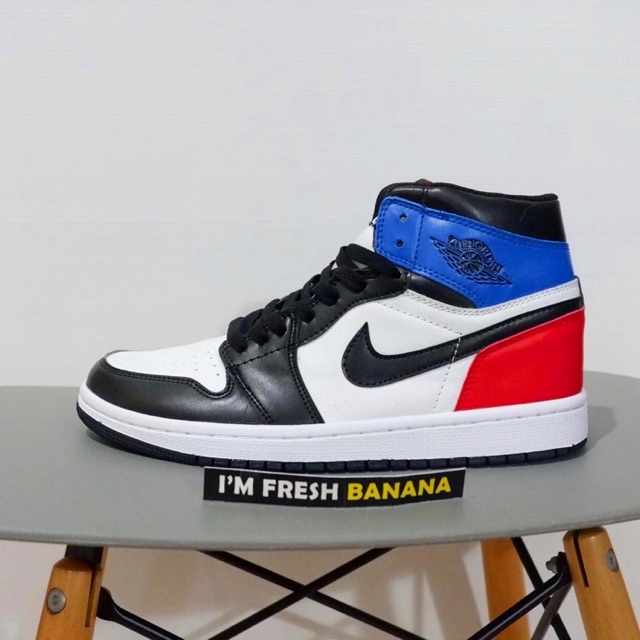 Jual Premium Original Sepatu Basket Airjordan Aj Air Jordan 1 High Og Top 3 2 0 Black Red Blue Indonesia Shopee Indonesia