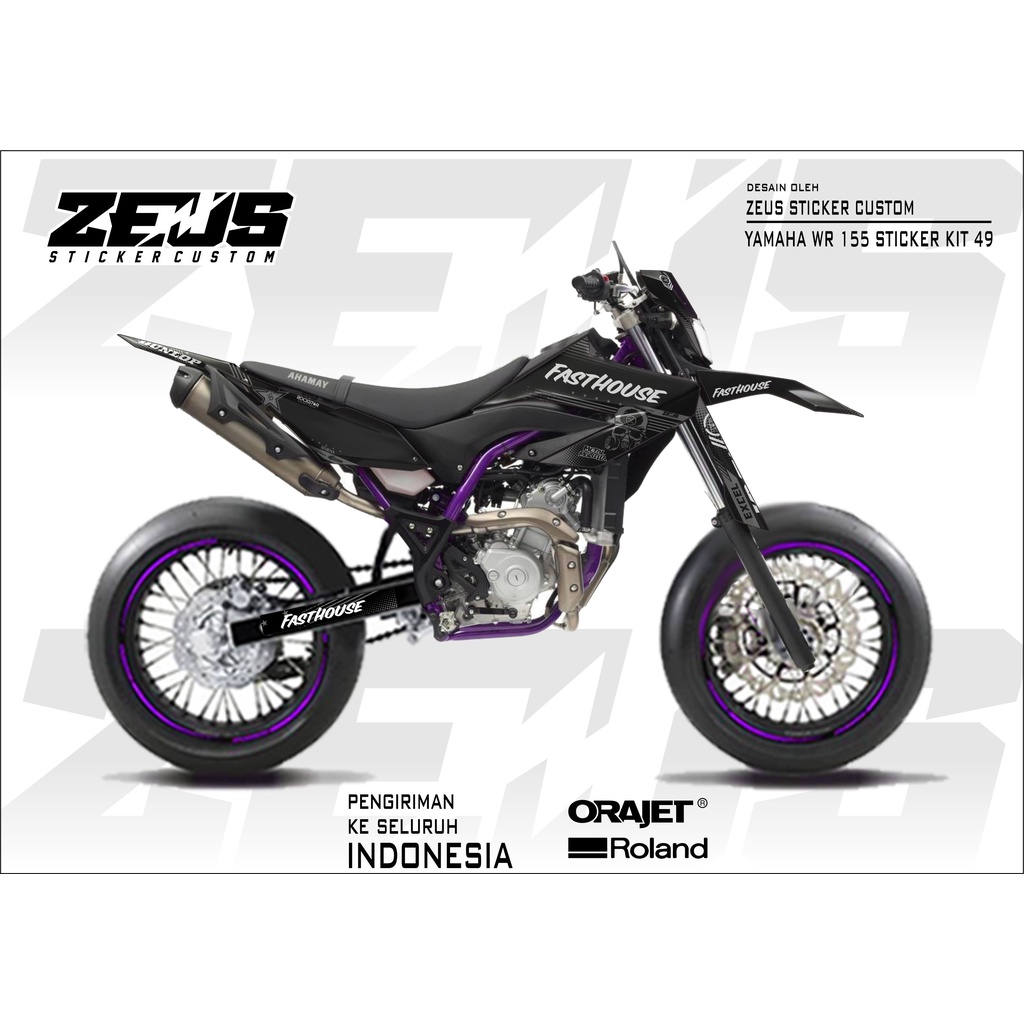 Decal Sticker - Stiker Dekal Yamaha Wr 155 Zeus Sc 49