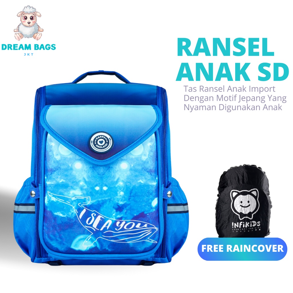 DREAM BAGS Tas Sekolah Anak Perempuan Import Terbaru 2023 - Ransel Fiber