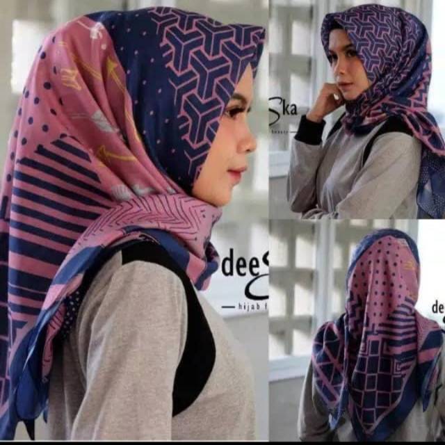 Hijab segi empat voal premium Deska pink kw