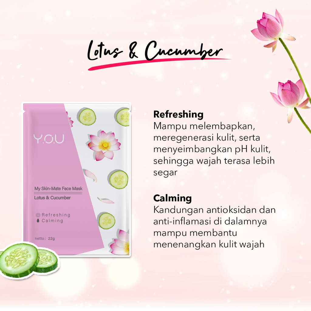 YOU My Skin Matte Face Mask [Melembabkan dan menutrisi Wajah] Skin Care | Masker Wajah