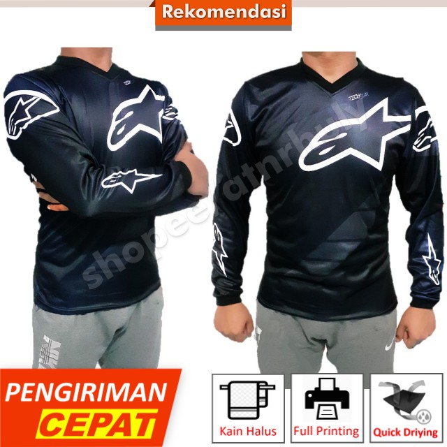  Kaos  Jersey Sepeda  MTB  Hitam FOX  Baju Jersy Sepeda  Gunung  