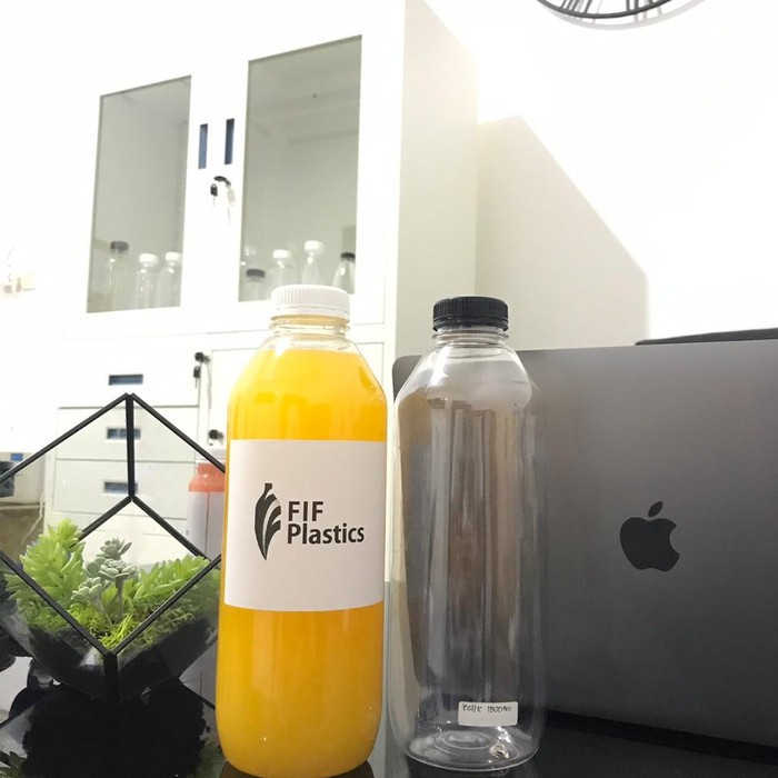 BOTOL PLASTIK KALE 1 LITER / GROSIR BOTOL / BOTOL KALE 1000ML - HITAM