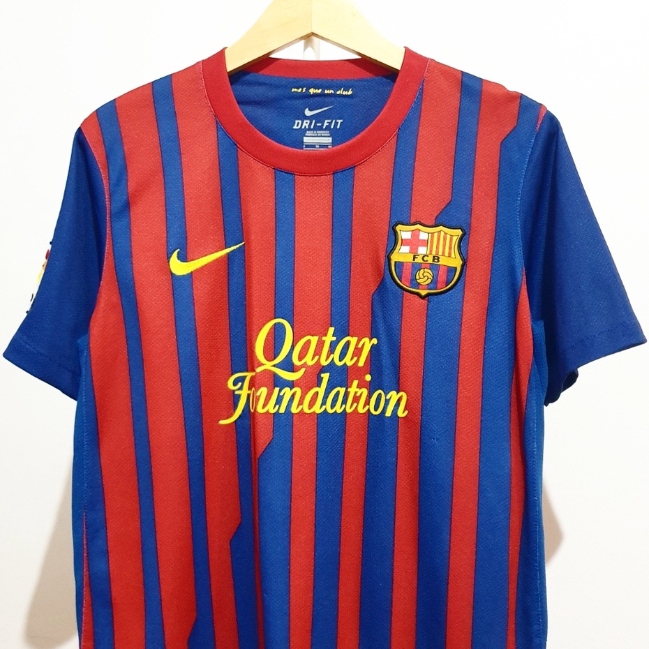 Jersey FC Barcelona 2011-2012 Size S Home Retro Baju Bola Barca Klasik