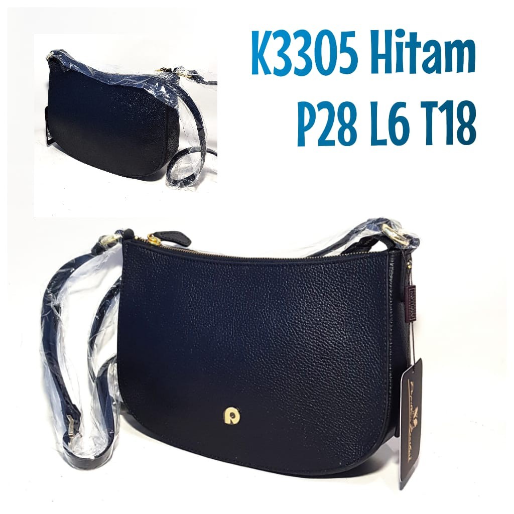 Tas Kulit Papillon Original K3305 Hitam