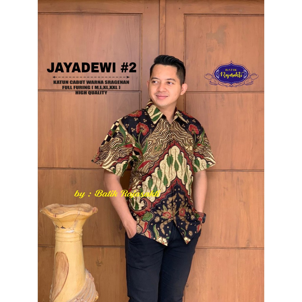 JAYADEWI RAJASAKTI KEMEJA BATIK SOLO PRIA LENGAN PENDEK LAPIS FURING ATASAN BATIK PREMIUM MODERN KATUN HALUS BAHUWIRYA  BANAMITRA BANAMITRA PUTIH BANGSAWAN BAYU PUTRA BERLIAN BIRU BHARATAYUDA BIMASENA BIRENDRA BIRU INDAH BRAHMAKERTA BRAHMAKERTA MERAH BUDI