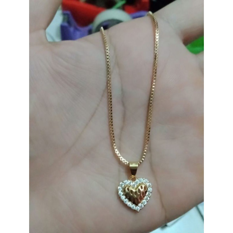 kalung xuping wanita 45cm berlapis emas rb56.