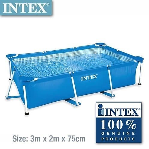 INTEX 28272 Kolam Renang Keluarga Rectangular Frame Swimming Pools 3M