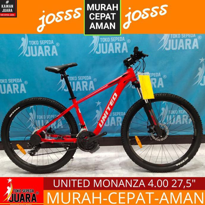 Sepeda United Monanza 4.00 Mtb 27,5 Inch Alloy Discbrake