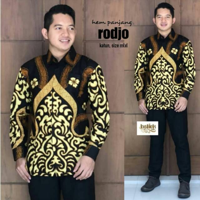 Kemeja panjang rodjo hitam