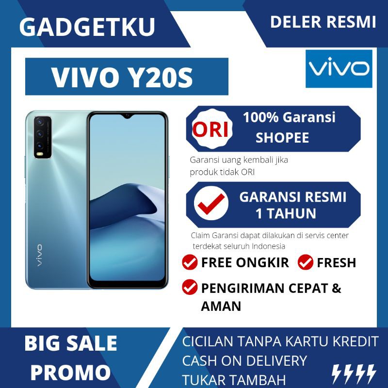 VIVO Y20S RAM 8/128 GB GRATIS  GARANSI RESMI VIVO HARGA MURAH | BARU | SEGEL