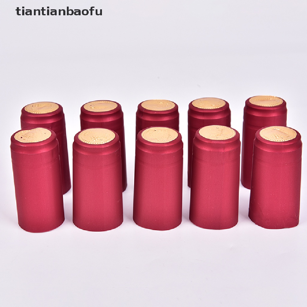 10 Pcs Tutup Botol Wine Bahan PVC Heat Shrink