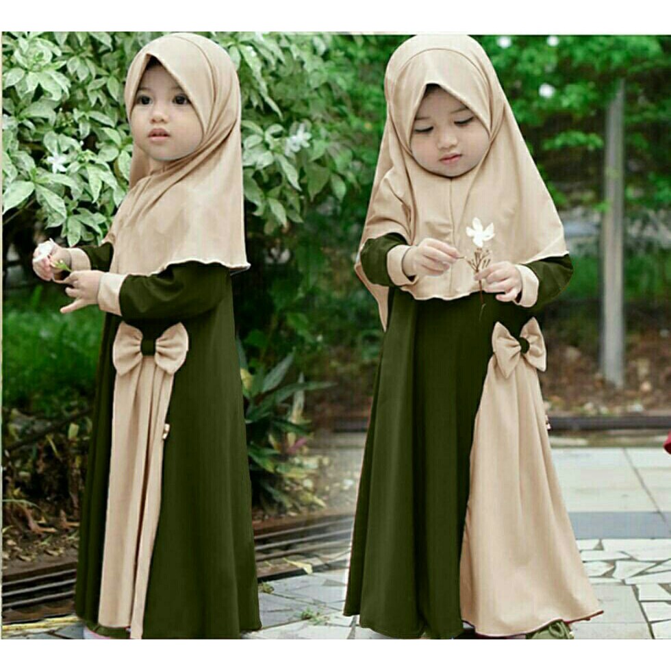 HCL Dress Livo&amp;Bergo - Dress Muslim Anak Perempuan - Gamis Anak Terbaru - Baju Muslim Anak