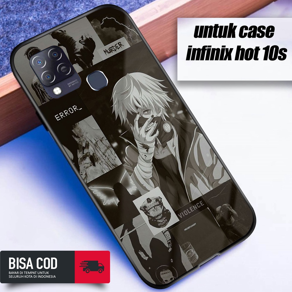 MJC - Case INFINIX HOT 10S [KEN KANEKI ANIME] - Fashion Case INFINIX - Case Terbaru Hp INFINIX - Cas