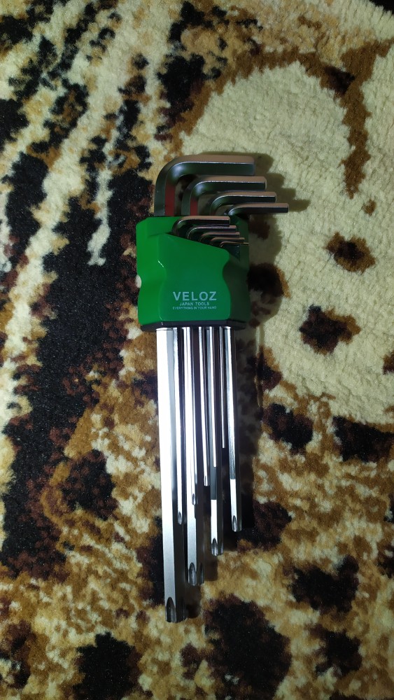 Veloz 9 Pcs Kunci L Panjang Kombinasi Hex - Star Vanadium Chrome