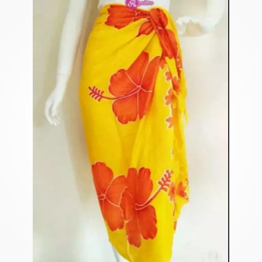 Kain Bali/Kain Wisata Pantai/Motif Saribunga Bali/165 x 120 cm/Rumbai/Sembilanmode