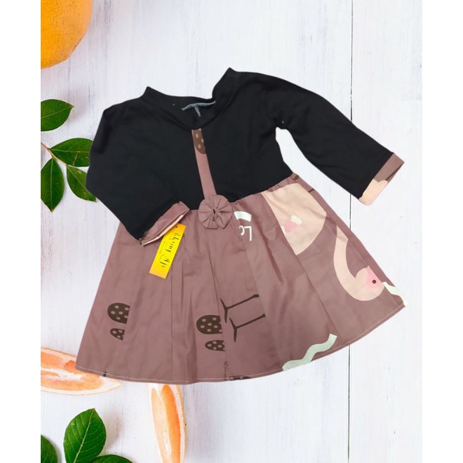 Gamis muslim Anak 1-2 Tahun/Dress anak Perempuan Tangan Panjang