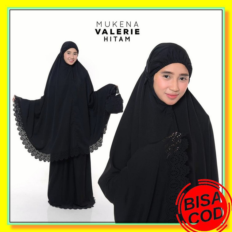 Mukena Mewah Glamour Brukat Exclusive Mukena Lebaran Terbaru Yas  IG245  Bsy Valerie Hitam