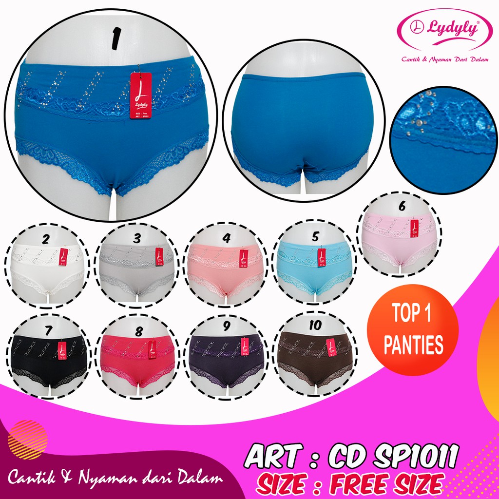 Lydyly - Celana Dalam Wanita Katun Sexy Brukat | Cd Sp1011 Super Soft High Quality | Underwear Wanita Panty