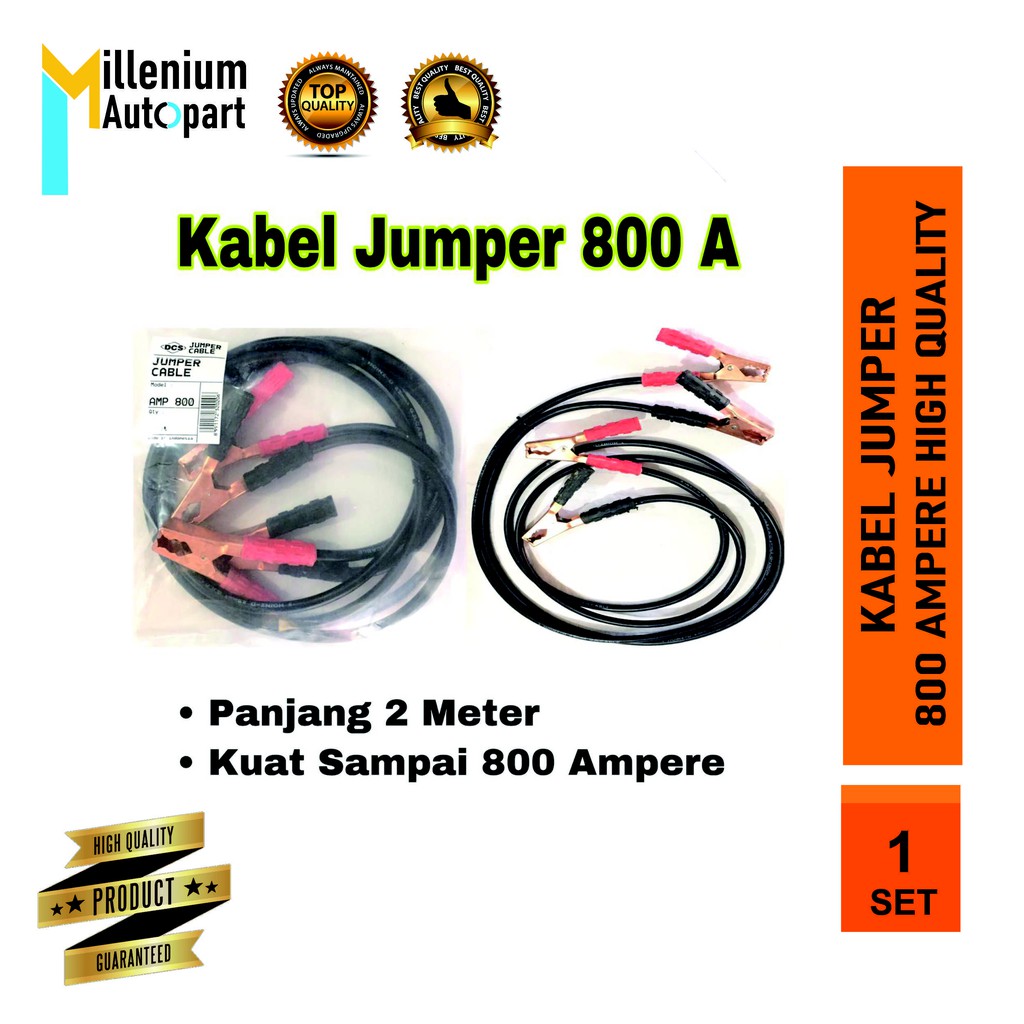 KABEL JUMPER AKI 800A CAR EMERGENCY BATTERY ACCU CABLE JUMPER JUMBO HIGH QUALITY