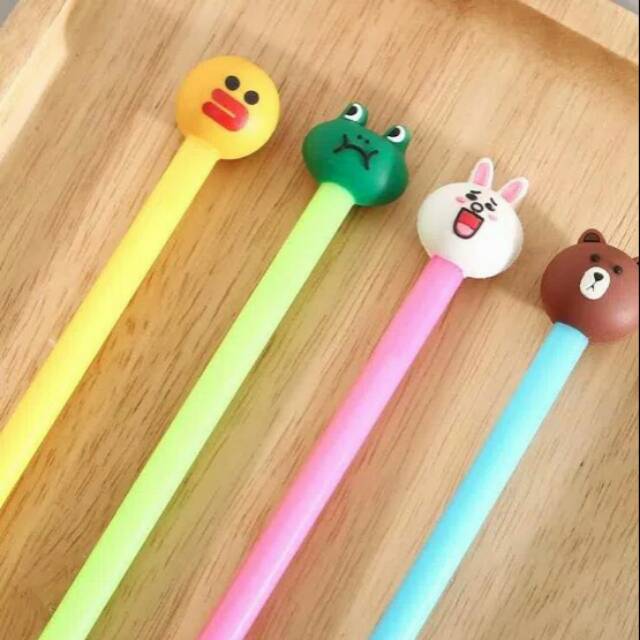 

Pulpen Gel Cute Line 0.5 mm - Brown Coklat