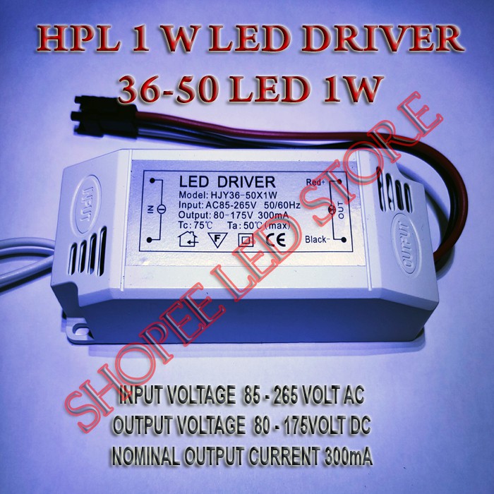 IS0LATION LED DRIVER HPL 300mA 36-50LED HYDROPONIK AQUASCAPE