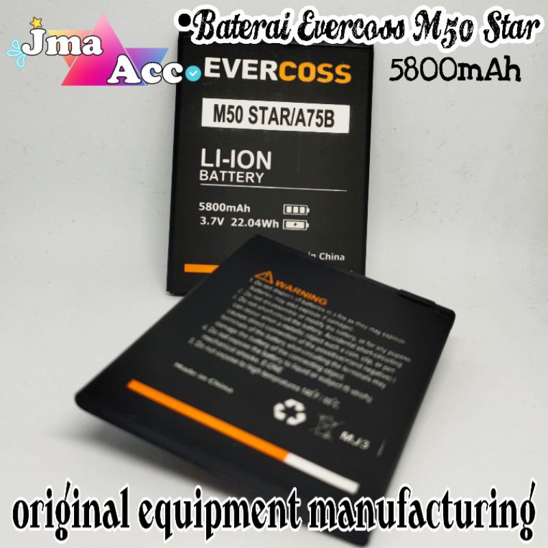 Baterai EVERCOSS M50 STAR /M50 A 4G /A75B MAX / M50 extream battery