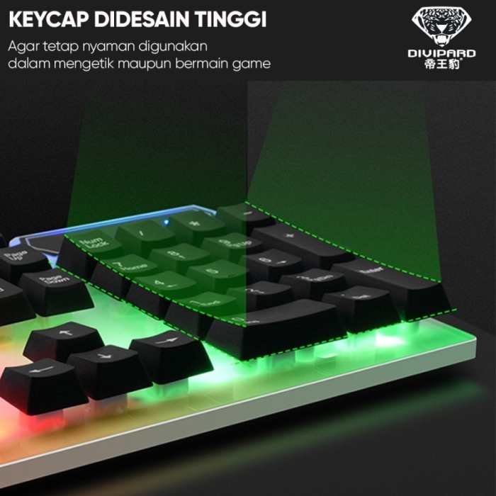 Combo  Keyboard Mouse Gaming xKabel USB 2.0 Divipard GMK-20 Anti Air