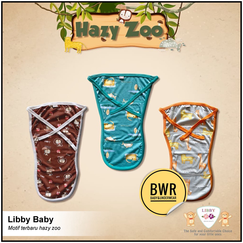 [ 3pc ] Popok Tali LIBBY Motif Terbaru / Polos Warna | Perlengkapan Bayi Baru Lahir / Newborn | Bwr