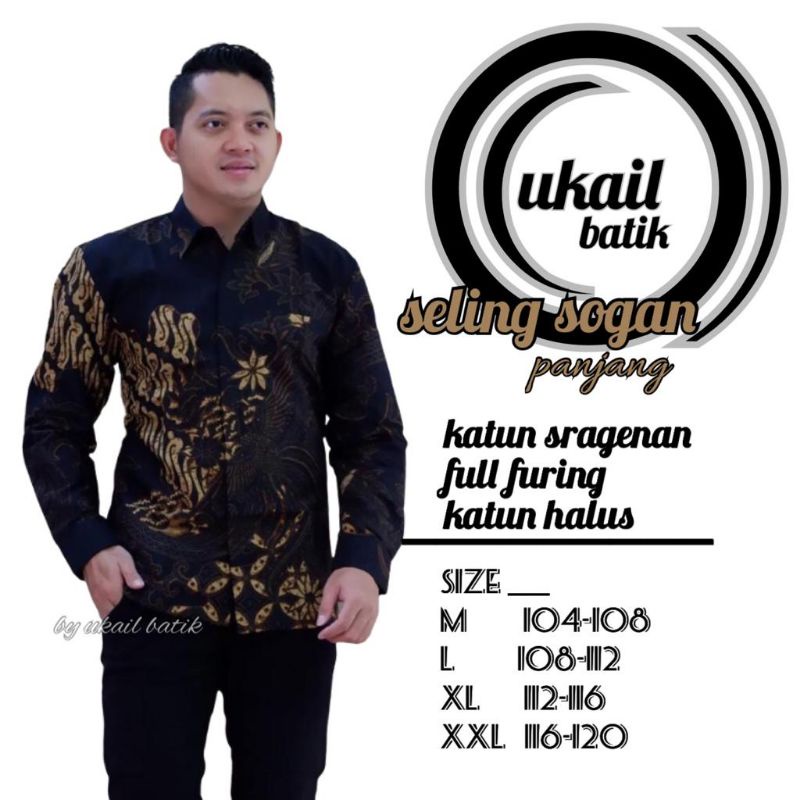 Wibowo Kemeja Batik Pria Lengan Panjang Lapis Furing Bahan Katun Halus Premium