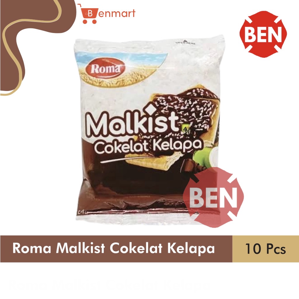 

Roma Malkist Cokelat Kelapa 1 Renceng 10 Sachet Pcs - Coklat Chocolate