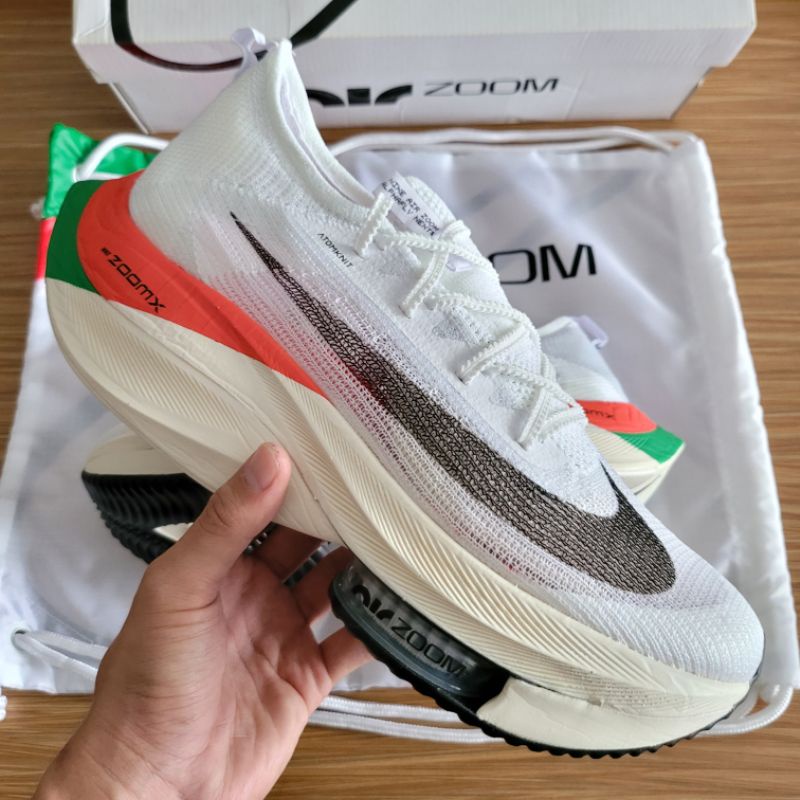 Nike Air Zoom Alphafly Next% Eliud Kipchoge Kenya || white lucky green