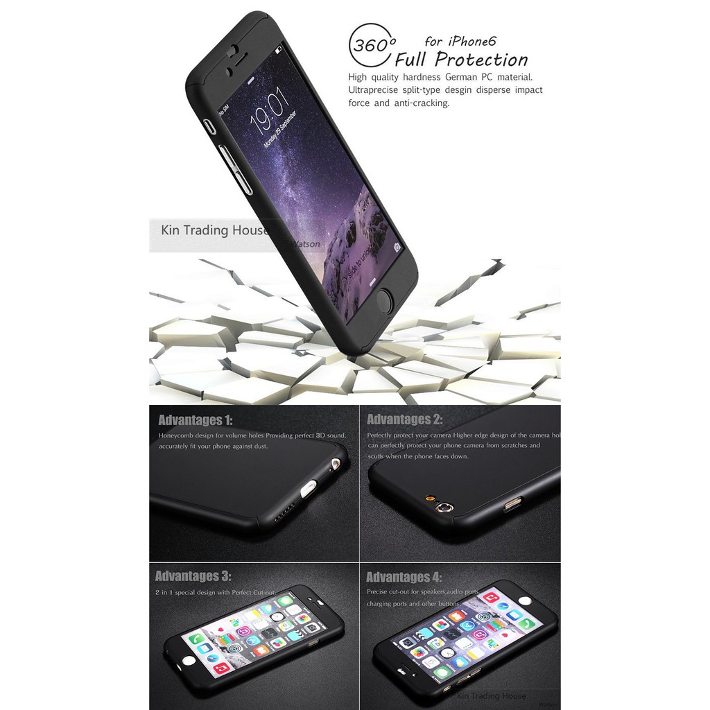 Casing iphone 7 7s 7plus 7splus ready hitam hard case