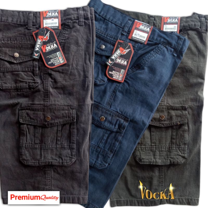 YANG LAGI HITS Celana Cargo Pendek Pria Army Loreng PDL Ufc Venum Jeans Denim VOCKA Mma Pantai Gym Lari Fitnes Seri I9802