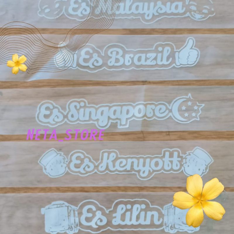 Plastik Es Mambo Sablon 100 pc, Pkastik Es Lilin, Plastik PE