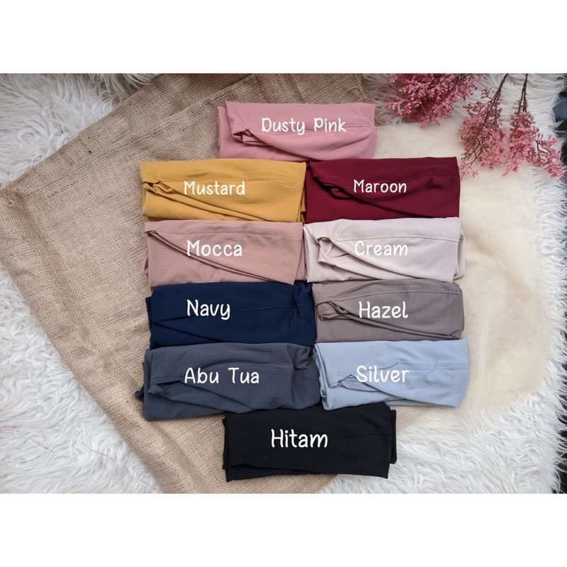 Kerudung Segitiga Instan Pet Jersey Premium