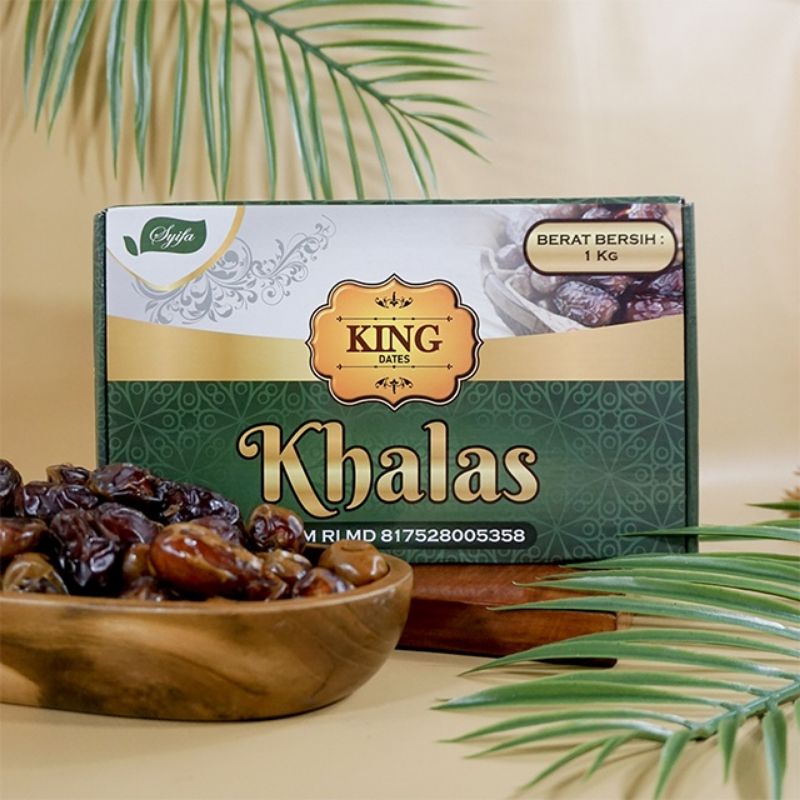 

500gr atau 1kg dus king dates kurma khalas