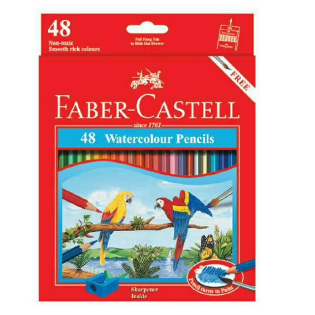 

Pensil Warna Water Colour 48 Warna Faber Castell Watercolor FREE SERUTAN & KUAS