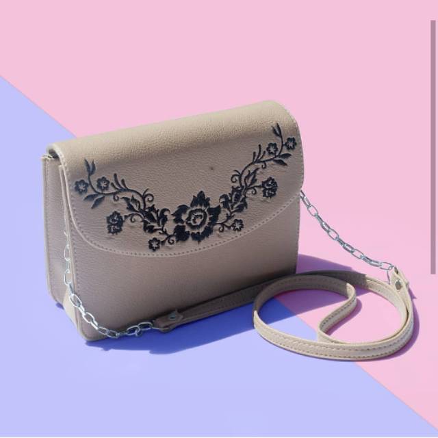 Leya bordir by ghealsyshoes / tas murah / grosir tanah abang / pusat tas murah / tas kekinian