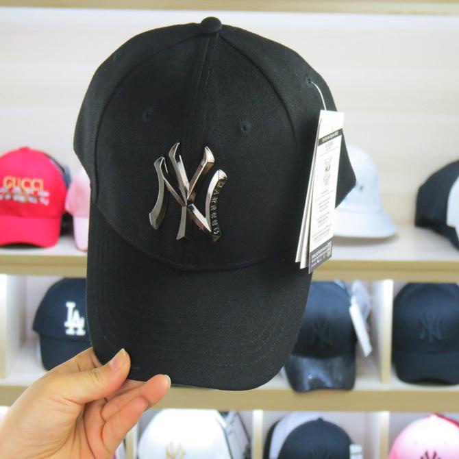 Recomended.. [BISA COD] ORIGINAL TOPI NEW YORK NY YANKEES METAL KOREA LOGO PRIA KEREN KPOP WANITA CO