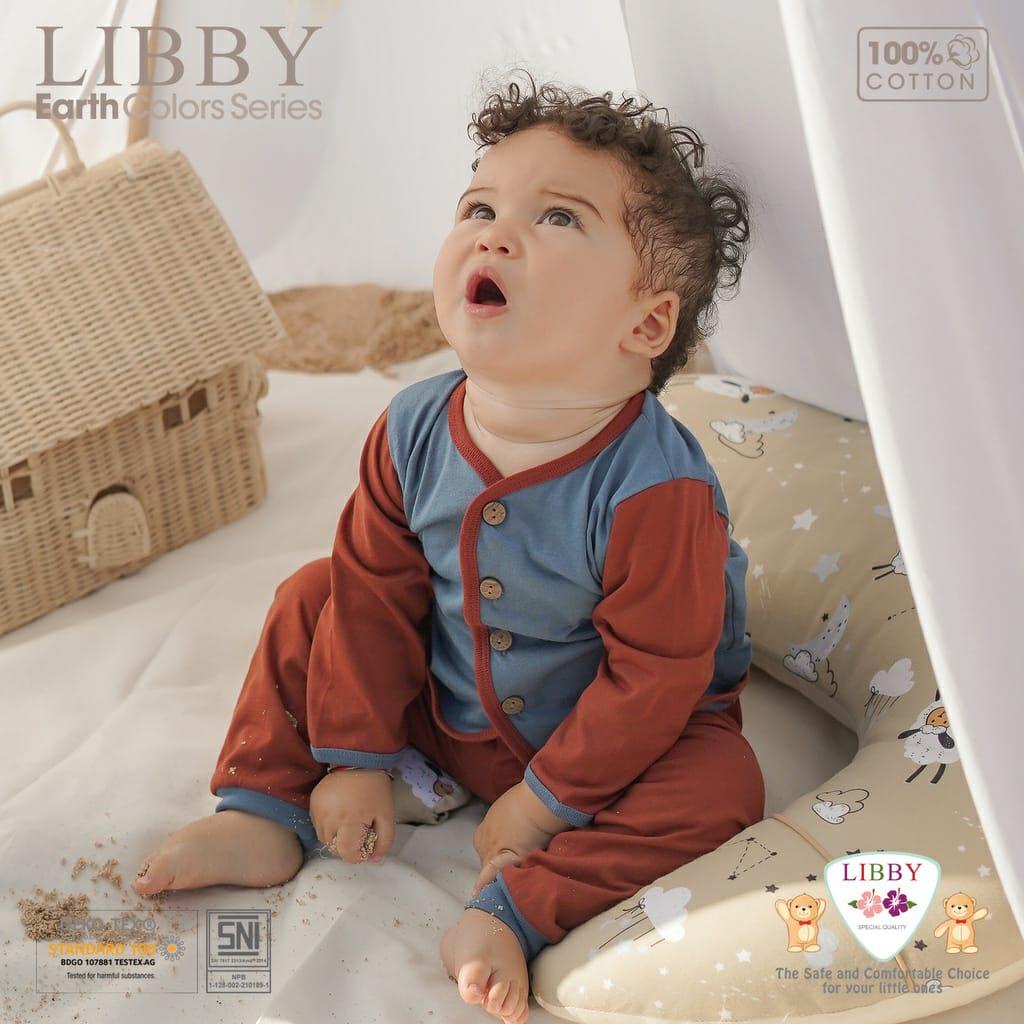 LIBBY (1stel) Earth Series Comfy Set Kombinasi Stelan Baju PANJANG