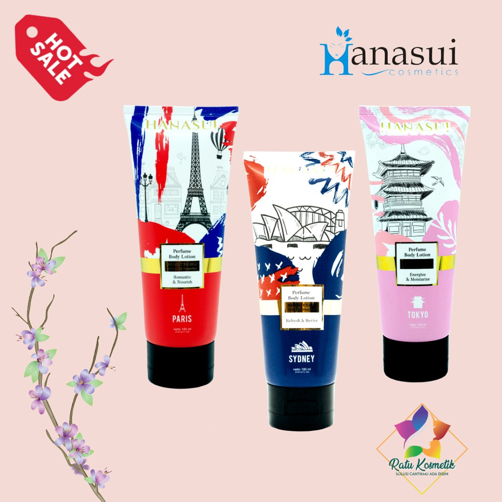 ❤ RATU ❤ Hanasui Perfume Body Lotion Brightening | Body Lotion Parfum Sidney Paris Tokyo (✔️BPOM)