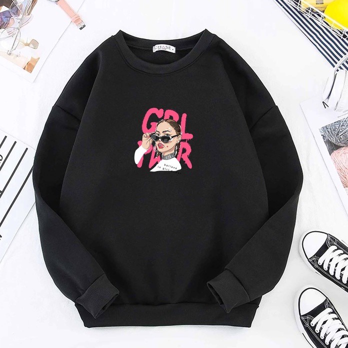 Sweater Cool Girl Wanita Oversize M - XXL Best Seller