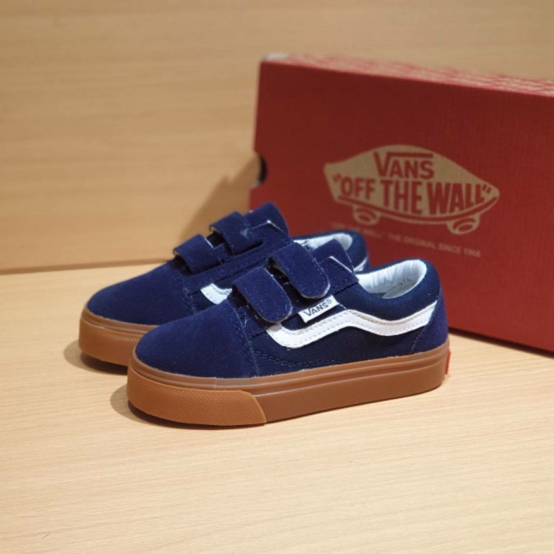 SEPATU ANAK NAVY SOL GUM LAKI USIA 1-9TH MURAH