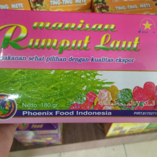 

manisan rumput laut Phoenix khas lombok - snack jajan camilan enak sehat cocok untuk kue lebaran