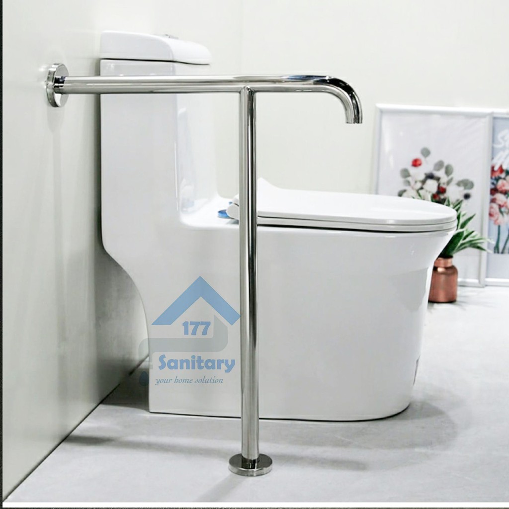 Grip bar  Stainless Toilet Kamar Mandi jumbo L7- Pegangan kloset closet WC RS Grab bar Disable Stenlis  pipa gede besar