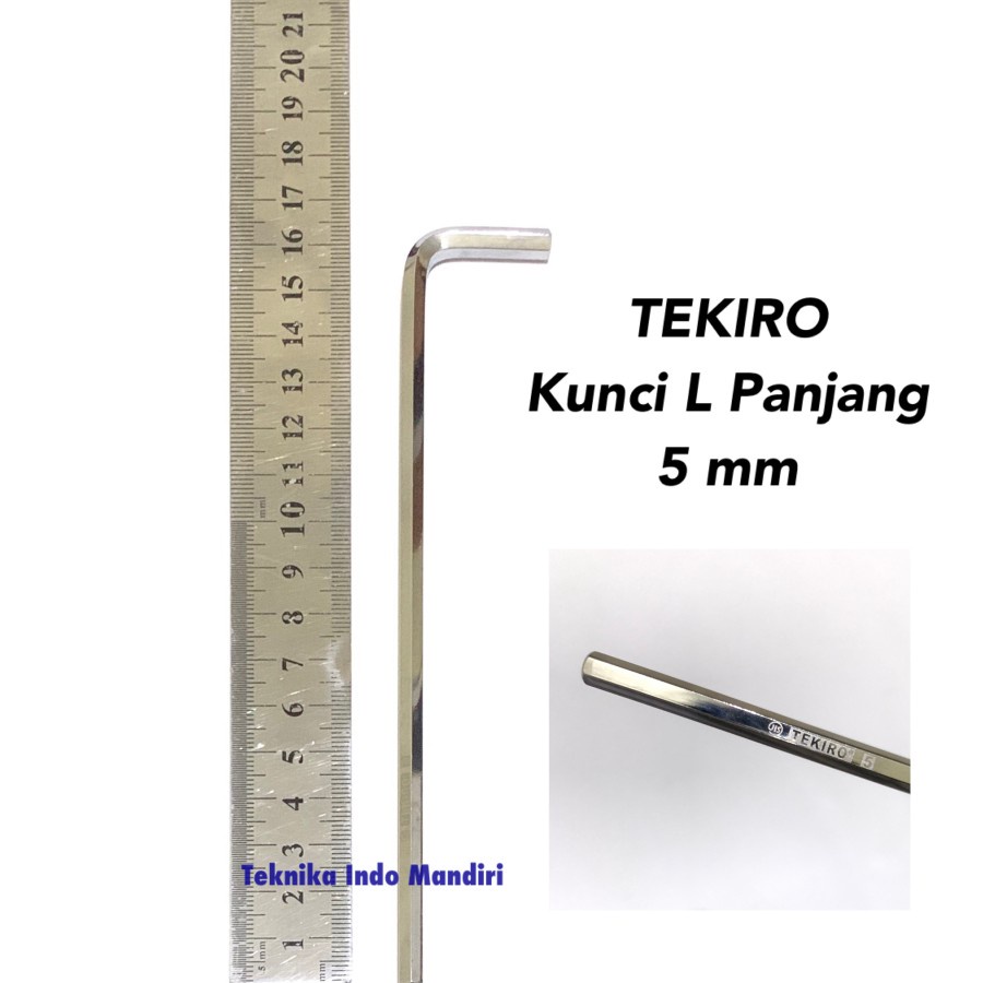 TEKIRO Kunci L panjang ukuran 5 MM