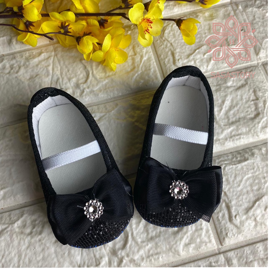 SEPATU PREWALKER BABY BAYI 0-12 BULAN GEL MANIK BLING-BLING FP05